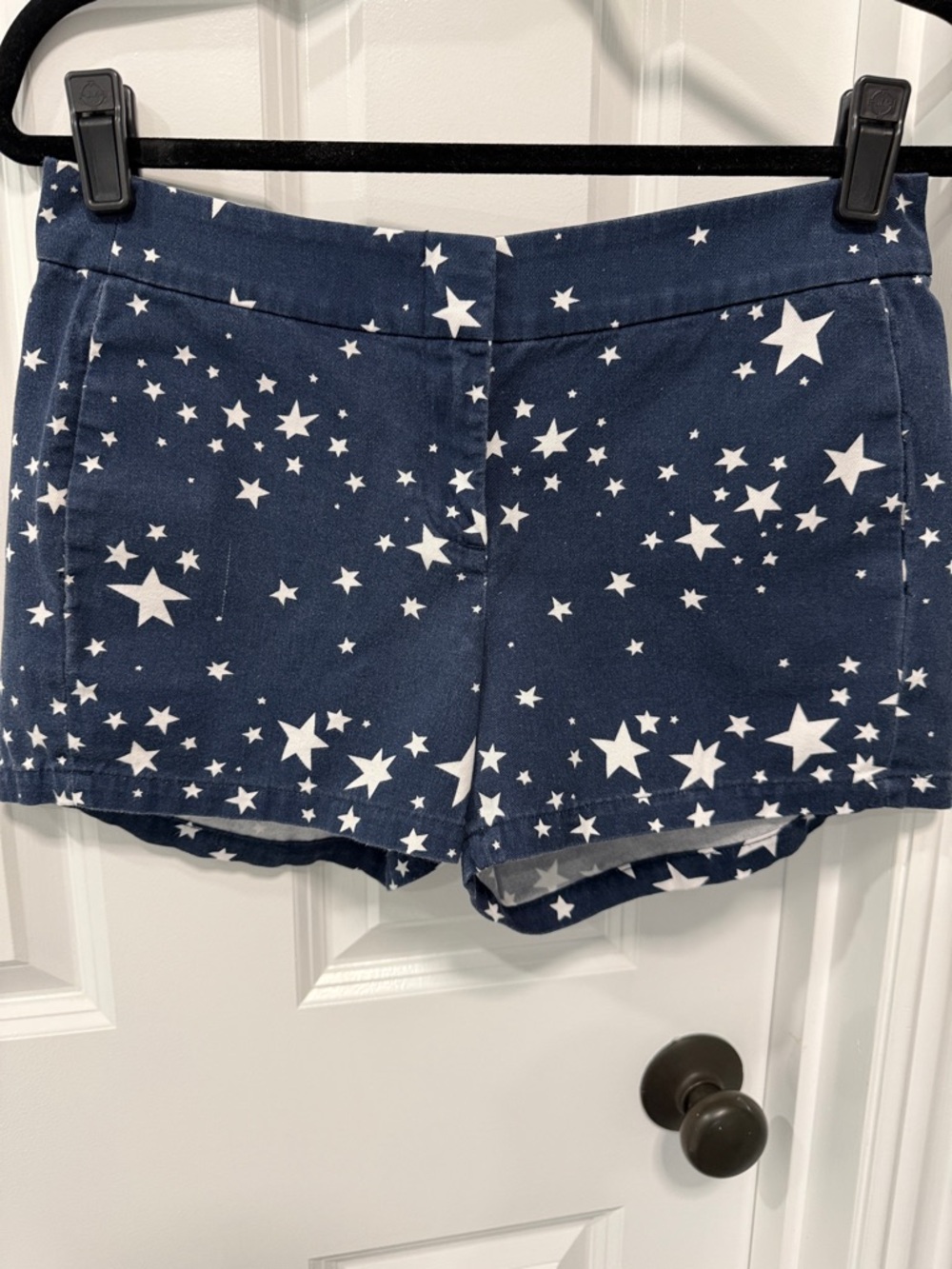 J. Crew Navy Star Print Cotton Shorts